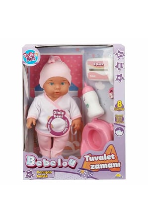 Erkek Çocuk Oyuncak 30011 Bebelou Tuvalet Zamanı Sesli Bebek Seti 35cm -Sunman Kız Çocuk Eğitici Oyu