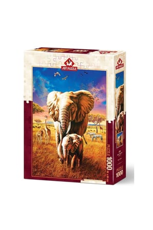 Erkek Çocuk Oyuncak 5204 Art Puzzle, Anne Fil 1000 Parça Puzzle Kız Çocuk Eğitici Oyuncaklar