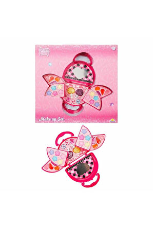 Erkek Çocuk Oyuncak Pretty Pinky 3 Katlı Pembe Çantalı Makyaj Seti Kız Çocuk Eğitici Oyuncaklar