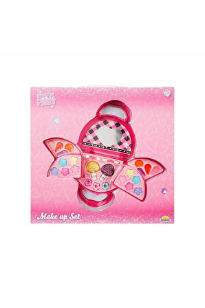 Erkek Çocuk Oyuncak Pretty Pinky 3 Katlı Pembe Çantalı Makyaj Seti Kız Çocuk Eğitici Oyuncaklar