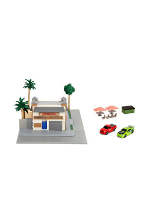 Erkek Çocuk Oyuncak Hızlı & Öfkeli Toretto´s Café Nano Sahne Diaroma Modellemesi Kız Çocuk Eğitici O