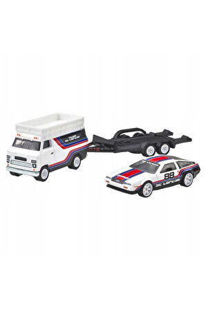 Erkek Çocuk Oyuncak Car Culture Team Transport DMC DeLorean & HW Rally Hauler Diecast Car Kız Çocuk