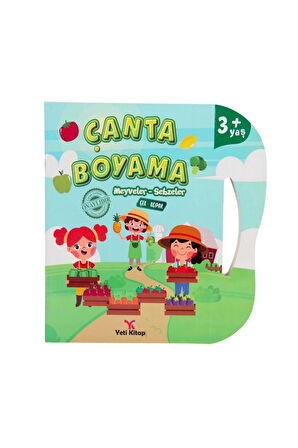 Erkek Çocuk Oyuncak Çanta Kitap Boyama Kitabı Meyve ve Sebzeler Kız Çocuk Eğitici Oyuncaklar