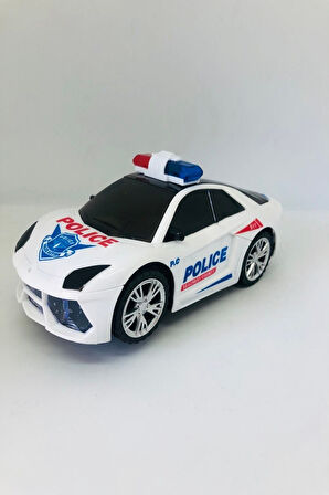 Çocuk Gelişim Oyuncaklar Sesli ve Işıklı Force Polis Arabası 18Cm Kız Erkek Çocuk Oyuncak