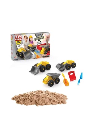 Erkek Çocuk Oyuncak 03727 İş Makineleri Kum Seti 750 gr -Dede Kız Çocuk Eğitici Oyuncaklar