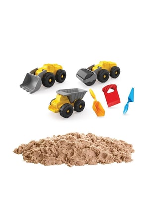 Erkek Çocuk Oyuncak 03727 İş Makineleri Kum Seti 750 gr -Dede Kız Çocuk Eğitici Oyuncaklar