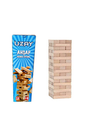 Çocuk Gelişim Oyuncaklar Jenga Büyük Boy Ahşap Denge Oyunu 54 Parça Kız Erkek Çocuk Oyuncak