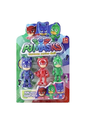 Çocuk Gelişim Oyuncaklar Pjmasks 3 Lü Figür Set Pijama Maskeli Oyuncak Pijamaskeliler Kız Erkek Çocu