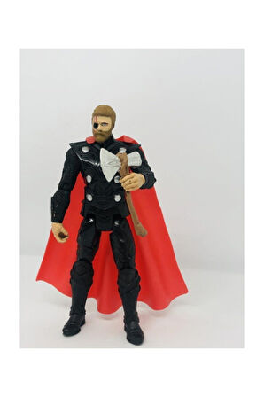 Çocuk Gelişim Oyuncaklar Orta Boy 17Cm Işıklı Hareketli Avengers Yenilmezler Oyuncak Thor Karakter F