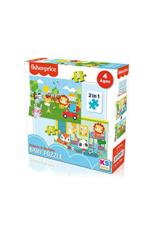 Erkek Çocuk Oyuncak 13406 KS Baby Puzzle - Railway & Bedtime / 12+24 Parça Puzzle / +4 yaş Kız Çocuk