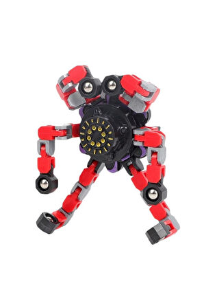 Erkek Çocuk Oyuncak Robota Dönüşen Kırmızı Stres Çarkı Kız Çocuk Eğitici Oyuncaklar