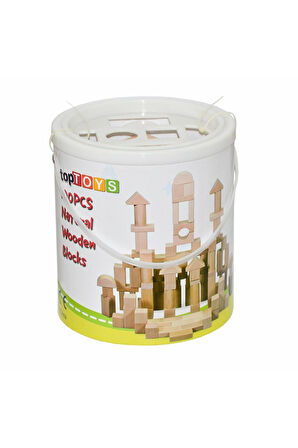 Erkek Çocuk Oyuncak CS-8831 Natural Ahşap Blok Seti 100 Parça -Chiva Kız Çocuk Eğitici Oyuncaklar