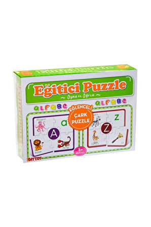 Erkek Çocuk Oyuncak 7197 Çark Puzzle Alfabe -Oyna Öğren - Dıytoy Kız Çocuk Eğitici Oyuncaklar