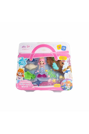 Erkek Çocuk Oyuncak Pembe Saçlı DenizKız Çocukı Maylla Resif Mini Oyun Seti Kız Çocuk Eğitici Oyunca