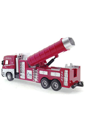 Erkek Çocuk Oyuncak Die Cast Model Çek Bırak Duman Emici İtfaiye Kamyonu Kız Çocuk Eğitici Oyuncakla