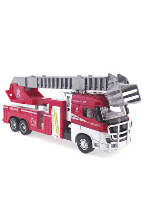 Erkek Çocuk Oyuncak Die Cast Model Çek Bırak Asansörlü İtfaiye Kamyonu Kız Çocuk Eğitici Oyuncaklar