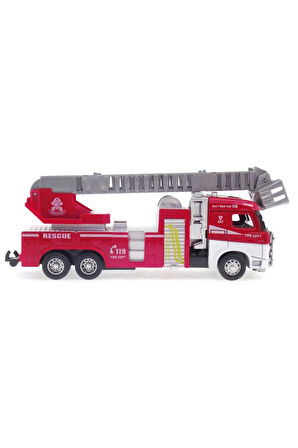 Erkek Çocuk Oyuncak Die Cast Model Çek Bırak Asansörlü İtfaiye Kamyonu Kız Çocuk Eğitici Oyuncaklar
