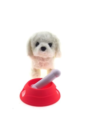 Erkek Çocuk Oyuncak Sesli ve Hareketli Beyaz Yavru Köpek Kız Çocuk Eğitici Oyuncaklar