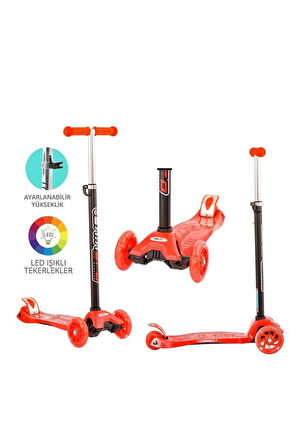 Erkek Çocuk Oyuncak Torutoys Kırmızı Twist Işıklı Scooter Kırmızı Kız Çocuk Eğitici Oyuncaklar