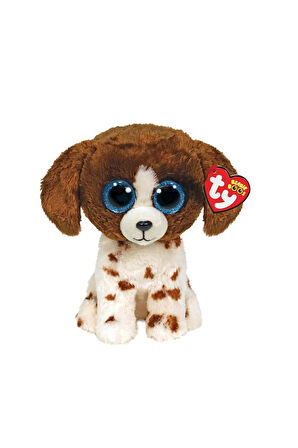 Erkek Çocuk Oyuncak TY Beanie Boos Kahverengi Benekli Peluş Köpek Muddles 22cm Kız Çocuk Eğitici Oyu
