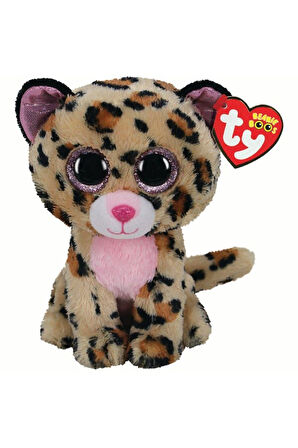 Erkek Çocuk Oyuncak TY Beanie Boos Kahverengi Benekli Peluş Leopar Livvie 22cm Kız Çocuk Eğitici Oyu