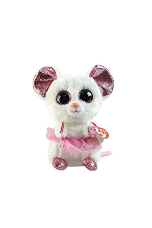 Erkek Çocuk Oyuncak TY Beanie Boos Tütülü Peluş Fare Nina 17cm Kız Çocuk Eğitici Oyuncaklar