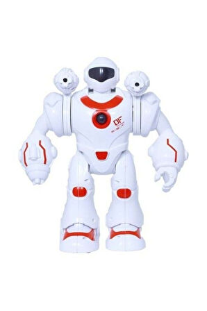 Erkek Çocuk Oyuncak Füze Atan Sesli ve Işıklı Robot Kırmızı-Beyaz Kız Çocuk Eğitici Oyuncaklar