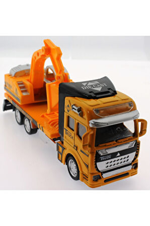 Erkek Çocuk Oyuncak Die Cast Çek Bırak Sarı Kepçe Kız Çocuk Eğitici Oyuncaklar