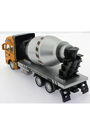Erkek Çocuk Oyuncak Die Cast Çek Bırak Sarı Mikser Kız Çocuk Eğitici Oyuncaklar