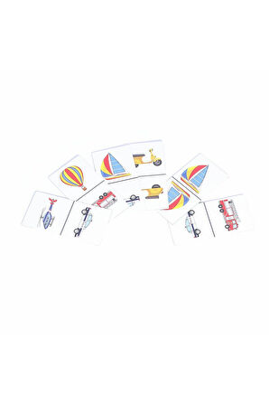 EDU-3011 Taşıtlar Domino -Chiva Kız Çocuk Erkek Çocuk Oyuncak Eğitici Oyuncaklar