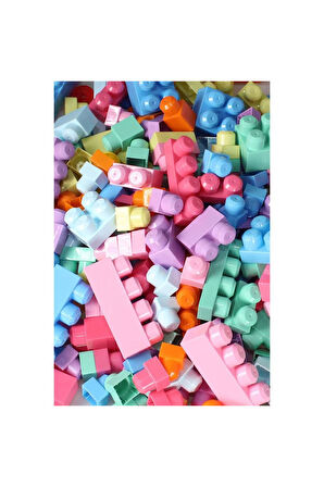 Erkek Çocuk Oyuncak 2915 Play Blox Pastel Blok Yapı Oyuncakları 56 Parça ,Saklama Çantalı ,1 Yaş ve