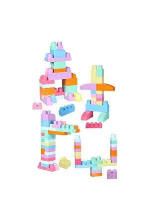 Erkek Çocuk Oyuncak 2915 Play Blox Pastel Blok Yapı Oyuncakları 56 Parça ,Saklama Çantalı ,1 Yaş ve