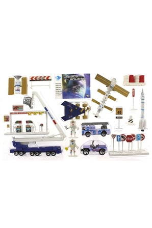 Erkek Çocuk Oyuncak Die Cast Asansörlü Uzay Seti 30 Parça Jp8106 Kız Çocuk Eğitici Oyuncaklar