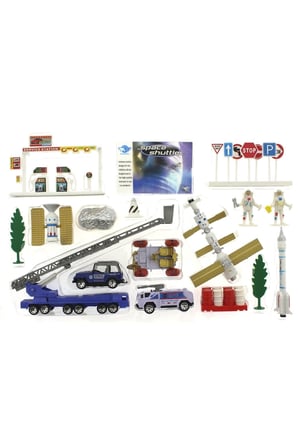 Erkek Çocuk Oyuncak Die Cast Merdivenli Uzay Seti 30 Parça Jp8106 Kız Çocuk Eğitici Oyuncaklar