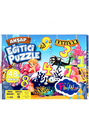 Erkek Çocuk Oyuncak Playwood Ahşap Eğitici Puzzle Sayılar Kız Çocuk Eğitici Oyuncaklar