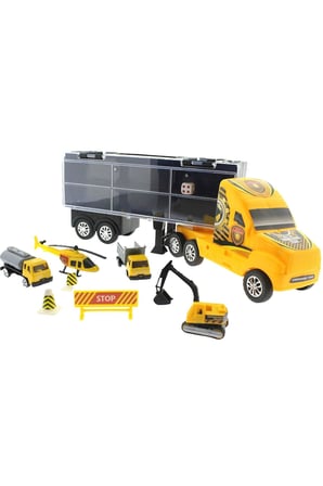 Erkek Çocuk Oyuncak Taşınabilir Die Cast Metal Araçlı İnşaat Kamyonu Kız Çocuk Eğitici Oyuncaklar