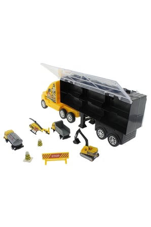 Erkek Çocuk Oyuncak Taşınabilir Die Cast Metal Araçlı İnşaat Kamyonu Kız Çocuk Eğitici Oyuncaklar