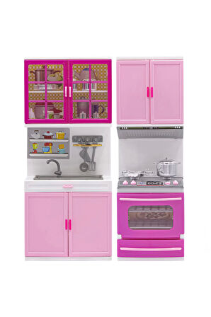 Erkek Çocuk Oyuncak My Modern Kitchen Lavabolu Fırınlı 2'li Set Kız Çocuk Eğitici Oyuncaklar