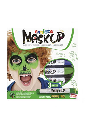 Erkek Çocuk Oyuncak Carioca Mask Up Yüz Boyası 3 Renk Monster Kız Çocuk Eğitici Oyuncaklar
