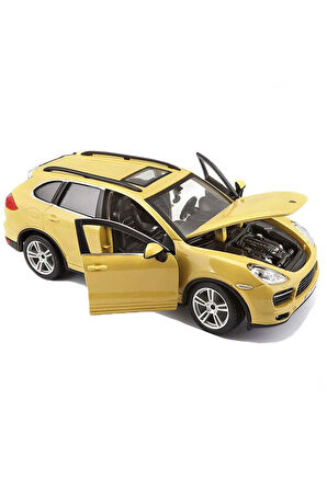 Erkek Çocuk Oyuncak Bburago 1:24 Porsche Cayenne Turbo Plus Sarı Model Araba Kız Çocuk Eğitici Oyunc