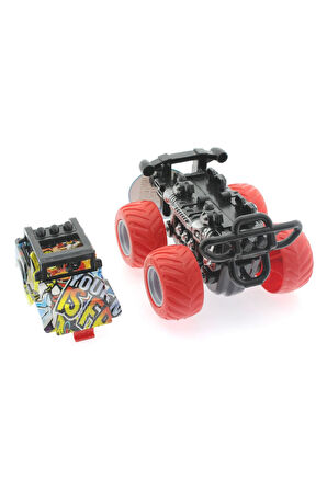 Erkek Çocuk Oyuncak Die Cast Off Road Dev Kırmızı Teker Araba Kız Çocuk Eğitici Oyuncaklar