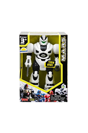 Erkek Çocuk Oyuncak M.A.R.S. Sesli ve Işıklı Yürüyen Robot 18cm. Kız Çocuk Eğitici Oyuncaklar