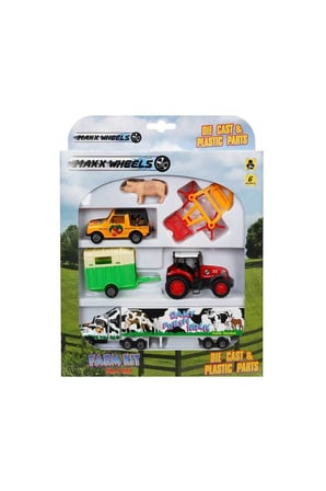 Erkek Çocuk Oyuncak Maxx Wheels Araçlı Çiftlik Seti Kız Çocuk Eğitici Oyuncaklar
