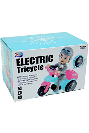 Erkek Çocuk Oyuncak Electric Tricycle Pilli Işıklı Sesli Motorsiklet Kız Çocuk Eğitici Oyuncaklar