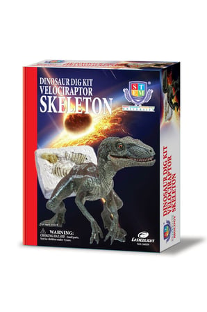Erkek Çocuk Oyuncak Dinozor Kazma Kiti Velociraptor İskeleti Kız Çocuk Eğitici Oyuncaklar