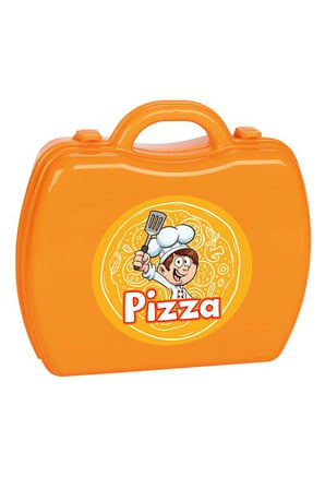 Erkek Çocuk Oyuncak Aksesuarlı Çantalı Pizza Seti 34 Parça Kız Çocuk Eğitici Oyuncaklar