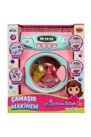 Erkek Çocuk Oyuncak Pilli Büyük Boy Çamaşır Makinesi 02608 Kız Çocuk Eğitici Oyuncaklar