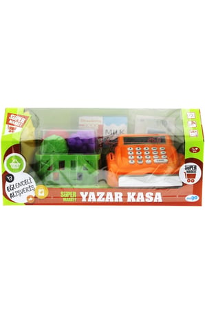 Erkek Çocuk Oyuncak Turuncu Yazar Kasalı Market Seti Kız Çocuk Eğitici Oyuncaklar