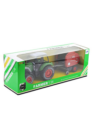 Erkek Çocuk Oyuncak Sürtmeli Die Cast Yeşil Traktörlü Biçerdöver Kız Çocuk Eğitici Oyuncaklar