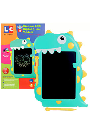 Erkek Çocuk Oyuncak LCD Dijital Renkli Dinozor Çizim Tableti 8,5 İnç Kız Çocuk Eğitici Oyuncaklar